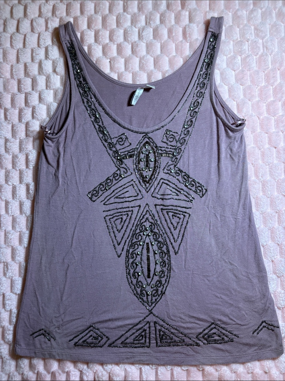 Y2K Embellished Beaded Tank Top